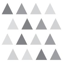 Adesivo de Parede Infantil - 135 Triângulos - Tons de Cinza - Quarto - 016ir