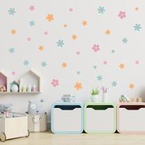 Adesivo de Parede Infantil 146 Flores Jardim Candy Color Quarto 760adn Adesivo de Parede Infantil 146 Flores Jardim Candy Color Quarto 760adn