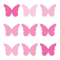 Adesivo de Parede Infantil 152 Borboletas Tons Rosa - 032ir Adesivo de Parede Infantil 152 Borboletas Tons Rosa - 032ir
