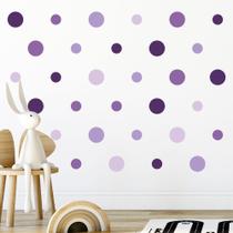 Adesivo de Parede Infantil 163 Bolinhas Tons de Roxo Quarto Sala Menina Menino Decoração Bebê 080adn Adesivo de Parede Infantil 163 Bolinhas Tons de Roxo Quarto Sala Menina Menino Decoração Bebê 080adn