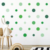 Adesivo de Parede Infantil 163 Bolinhas Tons de Verde Quarto Sala Menina Menino Decoração Bebê 110adn Adesivo de Parede Infantil 163 Bolinhas Tons de Verde Quarto Sala Menina Menino Decoração Bebê 110adn