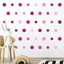 Adesivo de Parede Infantil 208 Bolinhas Tons de Rosa Quarto Sala Menina Menino Decoração Bebê 120adn Adesivo de Parede Infantil 208 Bolinhas Tons de Rosa Quarto Sala Menina Menino Decoração Bebê 120adn