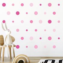 Adesivo de Parede Infantil 229 Bolinhas Tons de Rosa Quarto Sala Menina Menino Decoração Bebê 089adn Adesivo de Parede Infantil 229 Bolinhas Tons de Rosa Quarto Sala Menina Menino Decoração Bebê 089adn