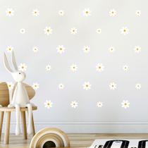 Adesivo de Parede Infantil 29 Flores Margaridas Brancas Quarto Sala Menina Menino Decoração Bebê 172adn