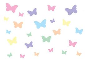 Adesivo De Parede Infantil 42 Borboletas Tons Pastel 6 Cores Adesivo De Parede Infantil 42 Borboletas Tons Pastel 6 Cores
