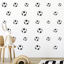 Adesivo de Parede Infantil 58 Bolas de Futebol Quarto Sala Menina Menino Decoração Bebê 142adn Adesivo de Parede Infantil 58 Bolas de Futebol Quarto Sala Menina Menino Decoração Bebê 142adn