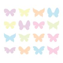 Adesivo de Parede Infantil 78 Borboleta Tons Pastel Quarto Menina - 068ir Adesivo de Parede Infantil 78 Borboleta Tons Pastel Quarto Menina - 068ir