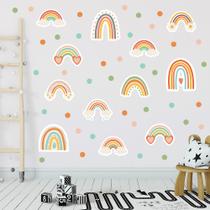 Adesivo de Parede Infantil Arco íris Quarto Menina Menino Decoração Bebê 266adn Adesivo de Parede Infantil Arco íris Quarto Menina Menino Decoração Bebê 266adn
