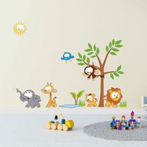 Adesivo De Parede Infantil Arvore Animais da Floresta