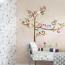 Adesivo de Parede Infantil Arvore Corujas Quarto Meninas Adesivo de Parede Infantil Arvore Corujas Quarto Meninas