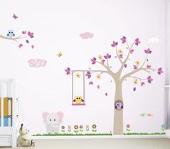Adesivo de Parede Infantil Arvore Quarto de Meninas Tom Pastel Adesivo de Parede Infantil Arvore Quarto de Meninas Tom Pastel