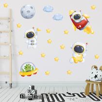 Adesivo de Parede Infantil Astronauta Quarto Menina Menino Bebê 227adn Adesivo de Parede Infantil Astronauta Quarto Menina Menino Bebê 227adn