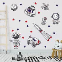 Adesivo de Parede Infantil Astronauta Quarto Menina Menino Decoração Bebê 314adn Adesivo de Parede Infantil Astronauta Quarto Menina Menino Decoração Bebê 314adn