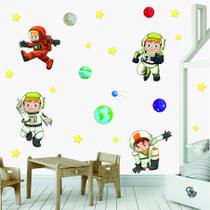 Adesivo de Parede Infantil Astronautas - Planetas - Galaxia - Colakoala