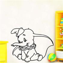 Adesivo De Parede Infantil Baby Dumbo - Gigante 121X98Cm - Mix Adesivos