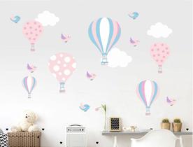 Adesivo de Parede Infantil Balões e Passarinhos - Decoração Criativa