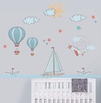 Adesivo de Parede Infantil Barquinhos Adesivo de Parede Infantil Barquinhos