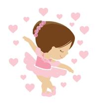 adesivo de parede infantil bebe menina bailarina - CG Mimo Kids