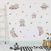 Adesivo de Parede Infantil Bicho Preguiça Quarto Menina Menino Decoração Bebê 330adn Adesivo de Parede Infantil Bicho Preguiça Quarto Menina Menino Decoração Bebê 330adn