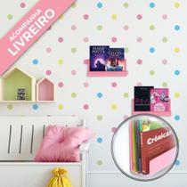 Adesivo de Parede Infantil Bolinhas Candy Colors Livreiros Adesivo de Parede Infantil Bolinhas Candy Colors Livreiros