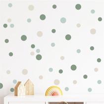 Adesivo de Parede Infantil Bolinhas Verde Pastel