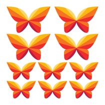 Adesivo de Parede Infantil Borboletas Quarto Menina Bebe - 222ir