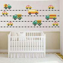Adesivo de Parede Infantil Carrinhos
