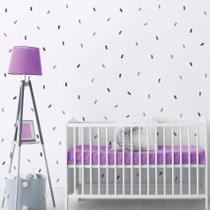 Adesivo de Parede Infantil Confetes Tons de Roxo 103 Adesivos Adesivo de Parede Infantil Confetes Tons de Roxo 103 Adesivos
