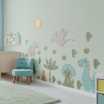 Adesivo de Parede Infantil Dinossauro Papel de Parede para Decoração para Quarto de Menino Adesivo de Parede Infantil Dinossauro Papel de Parede para Decoração para Quarto de Menino