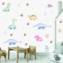 Adesivo de Parede Infantil Dinossauros Aquarela Kit Baby