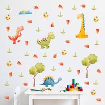Adesivo de Parede Infantil Dinossauros Dinos Aquarela 965adn Adesivo de Parede Infantil Dinossauros Dinos Aquarela 965adn