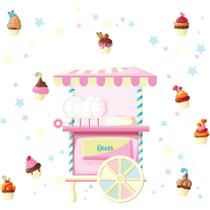 Adesivo de Parede Infantil Doces Candy Colors