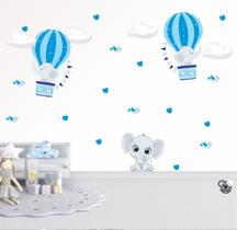 Adesivo De Parede Infantil Elefante Balões ul