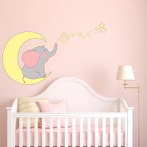 Adesivo de Parede Infantil Elefante com Estrelas