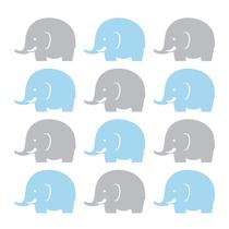 Adesivo de Parede Infantil Elefante Quarto Menino Bebe - 210ir