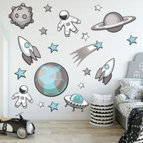Adesivo de Parede Infantil Espaço Planeta Quarto Menino 519adn Adesivo de Parede Infantil Espaço Planeta Quarto Menino 519adn