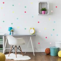 Adesivo de Parede Infantil Estrelas Coloridas II 54un