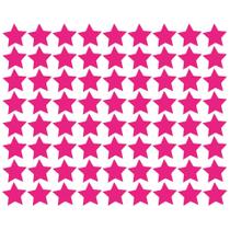Adesivo de Parede Infantil Estrelas Rosa Pink 54un 5,5x5,5cm