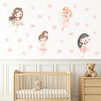 Adesivo de Parede Infantil Fadas Quarto Menina Decoração Bebê 392adn Adesivo de Parede Infantil Fadas Quarto Menina Decoração Bebê 392adn