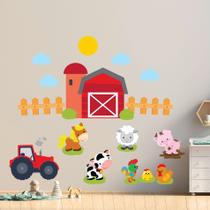 Adesivo de Parede Infantil Fazenda Feliz Animais Adesivo de Parede Infantil Fazenda Feliz Animais