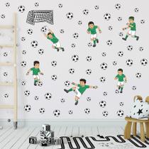 Adesivo de Parede Infantil Jogadores Futebol Verde 981adn Adesivo de Parede Infantil Jogadores Futebol Verde 981adn
