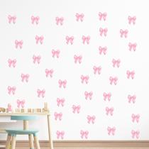 Adesivo de Parede Infantil Laços Rosa Quarto Menina Decoração Bebê 251adn Adesivo de Parede Infantil Laços Rosa Quarto Menina Decoração Bebê 251adn