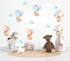 Adesivo de Parede Infantil Leão Safari Balões Adesivo de Parede Infantil Leão Safari Balões