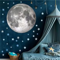 Adesivo de Parede Infantil Lua Estrelas