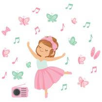Adesivo de Parede Infantil Menina Bailarina