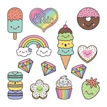 Adesivo de Parede Infantil Menina Quarto Teen Bebe Donuts - 214ir