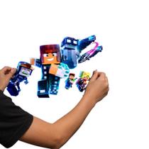 Adesivo de Parede Infantil Mine Game Menino 43cmx26cm Decoração Divertido Não Sai