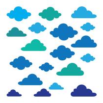 Adesivo de Parede Infantil Nuvens Quarto Menino Bebe - 151ir