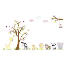 Adesivo De Parede Infantil Panda Arvore Safari Adesivo De Parede Infantil Panda Arvore Safari