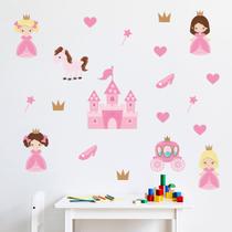 Adesivo de Parede Infantil Princesas Quarto Menina Menino Decoração Bebê 359adn